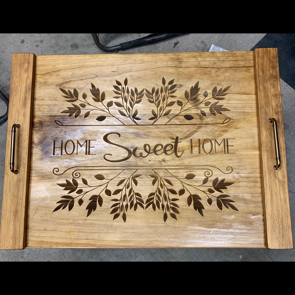 Laser Engraved Wood Noodle Board Stovetop Cover